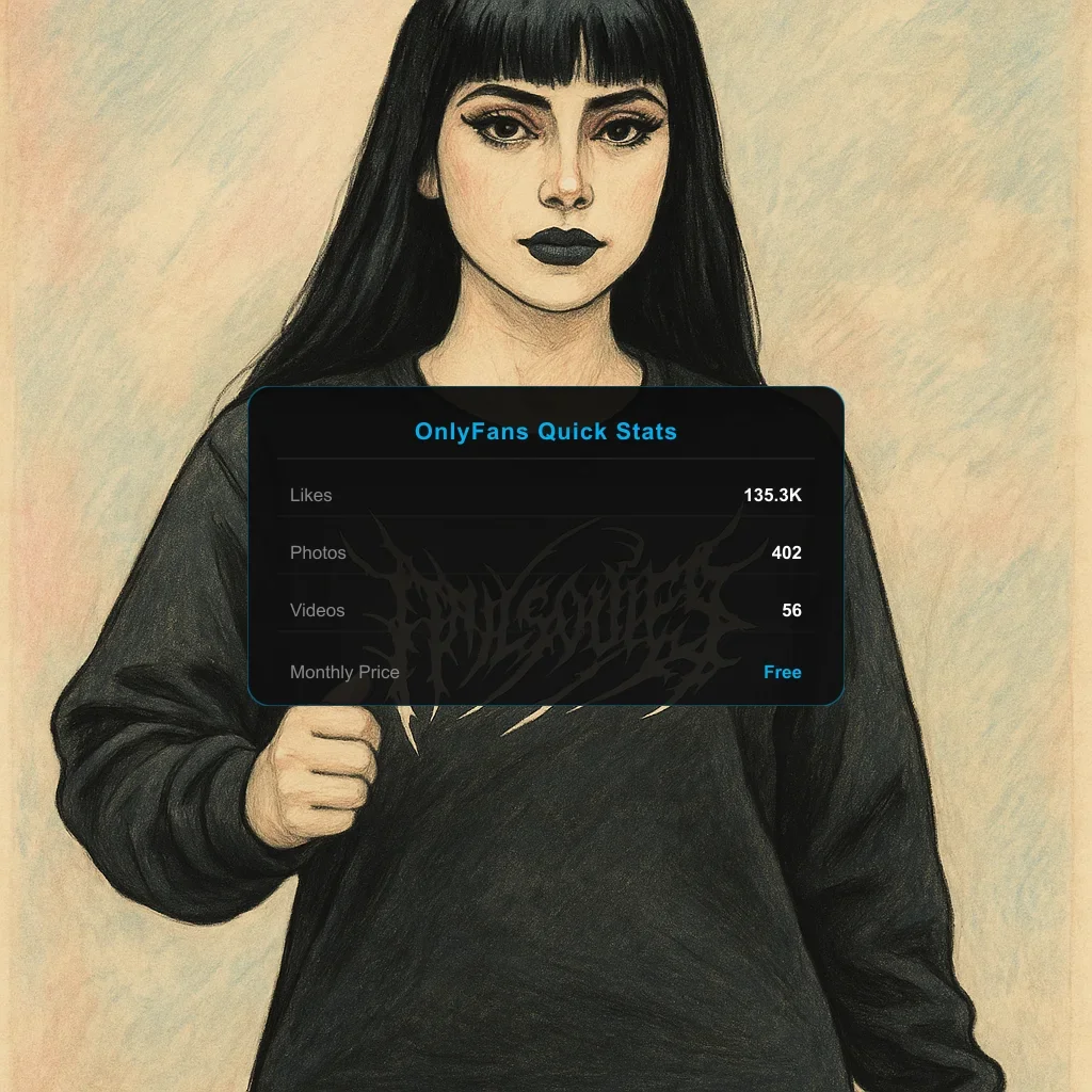 demonmika illustration + OnlyFans Quick Stats overlay