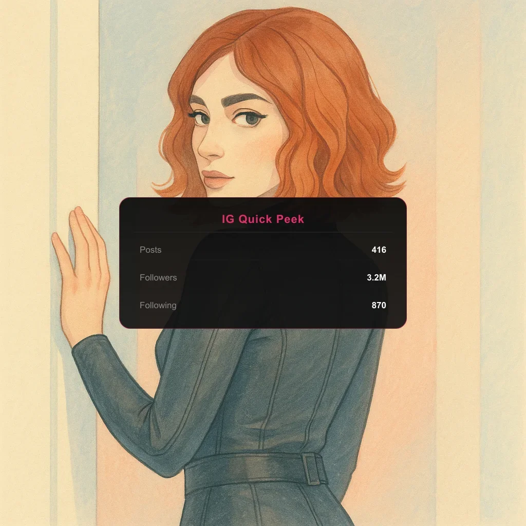 demonmika illustration + Instragram Quick Stats overlay